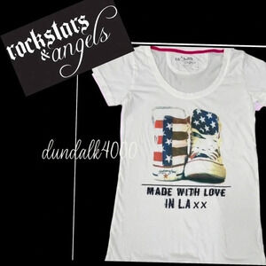 Rockstars & Angels Chucks Short Sleeve T-Shirt L